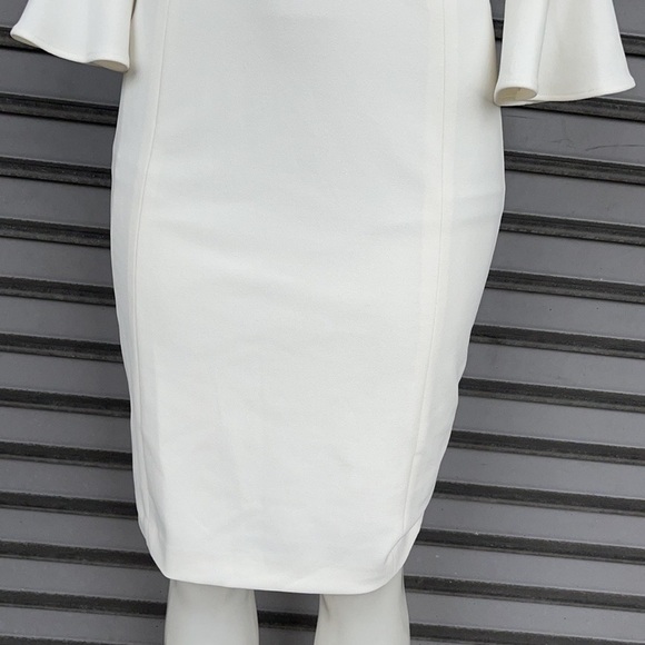 Calvin Klein Bell Sleeve Piping Sheath Dress Size 4 - Picture 12 of 15